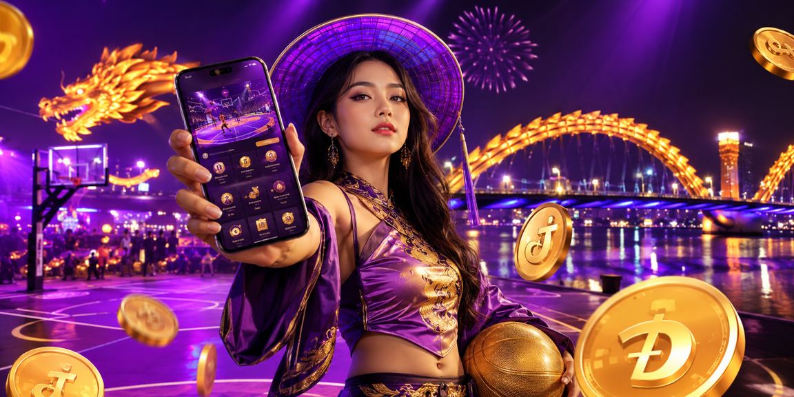 Người dùng Đà Nẵng đặt kèo bóng rổ trực tuyến dưới ánh đèn neon về đêm