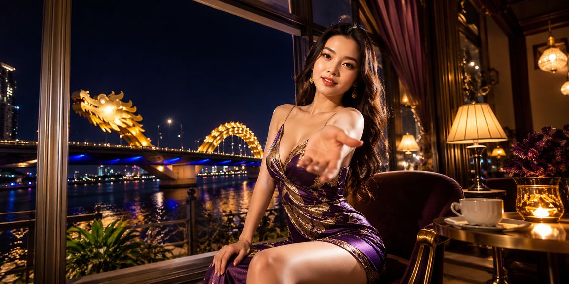 Người dùng Đà Nẵng nhâm nhi cà phê và kiểm tra tài khoản giao dịch tài chính trên điện thoại