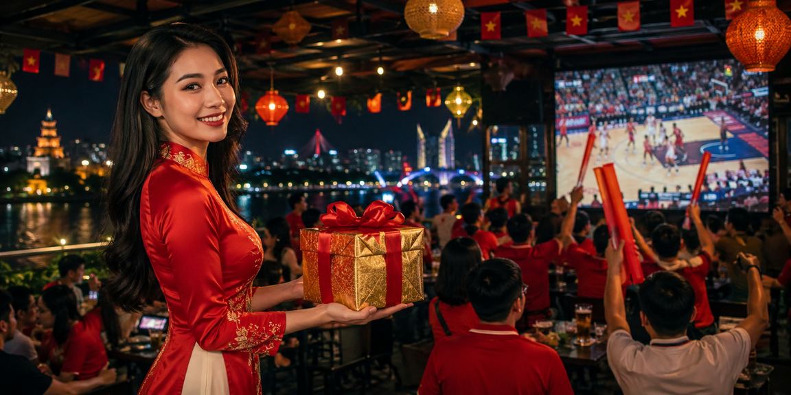 Khán giả Hà Nội theo dõi trận bóng rổ và đặt cược thể thao qua ứng dụng