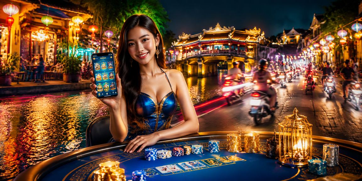Người dùng tại Hội An tham gia chơi casino trực tuyến trên điện thoại, trải nghiệm chương trình tiền thưởng